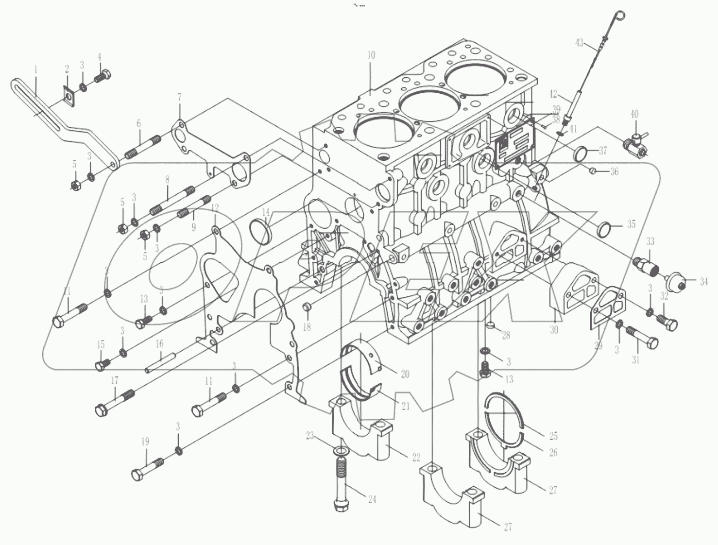  KM385BT-1F-1 CYLINDER BLOCK