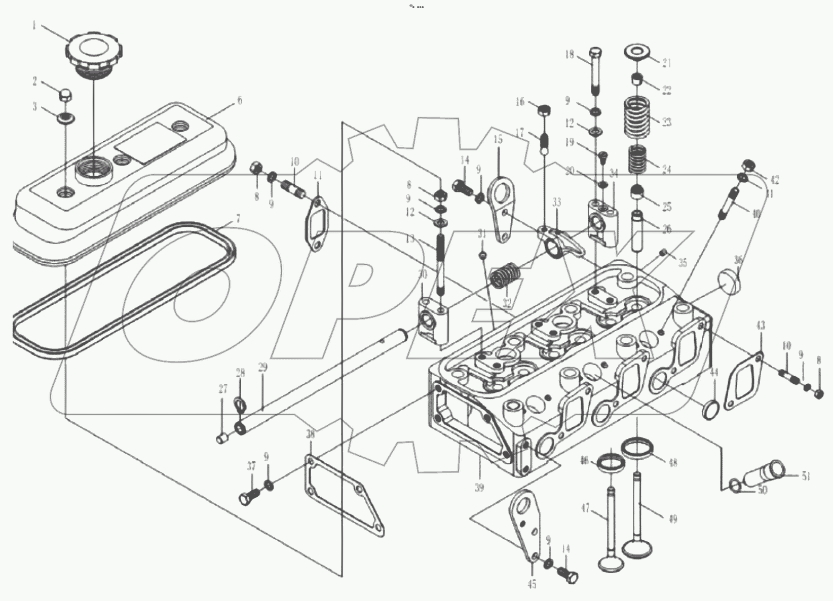  KM385BT-1F-7 CYLINDER HEAD ASSY