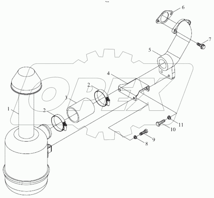  TE250.11A AIR CLEANER ASSEMBLY
