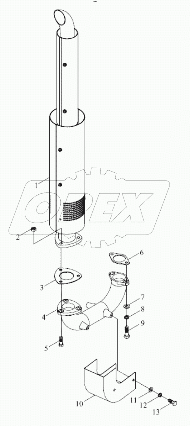  TE250.22 EXHAUST SYSTEM ASSEMBLY