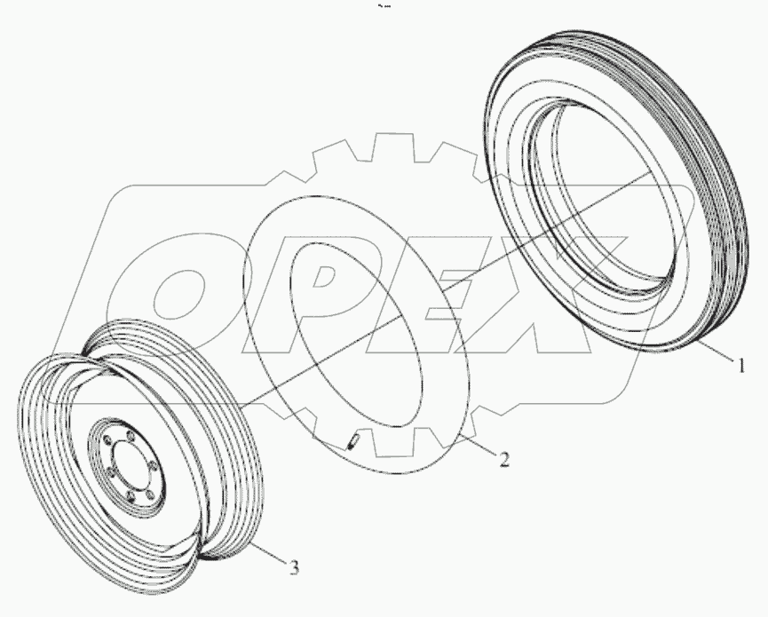  TE284.32F FRONT DRIVING WHEEL ASSEMBLY