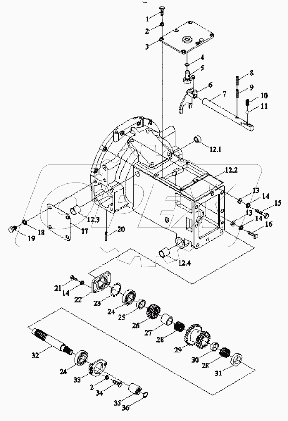  TE254.361F-1 SHUTTLE SHIFT ASSEMBLY