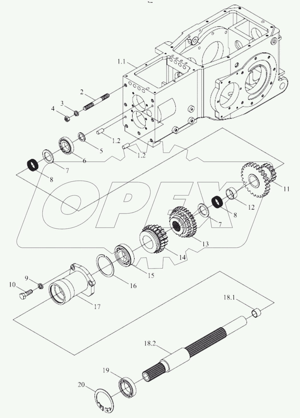  TE250.371B-1 TRANSMISSION ASSEMBLY