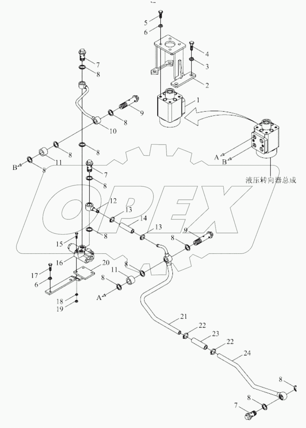  TE254.402D-1 STEERING PIPE ASSEMBLY