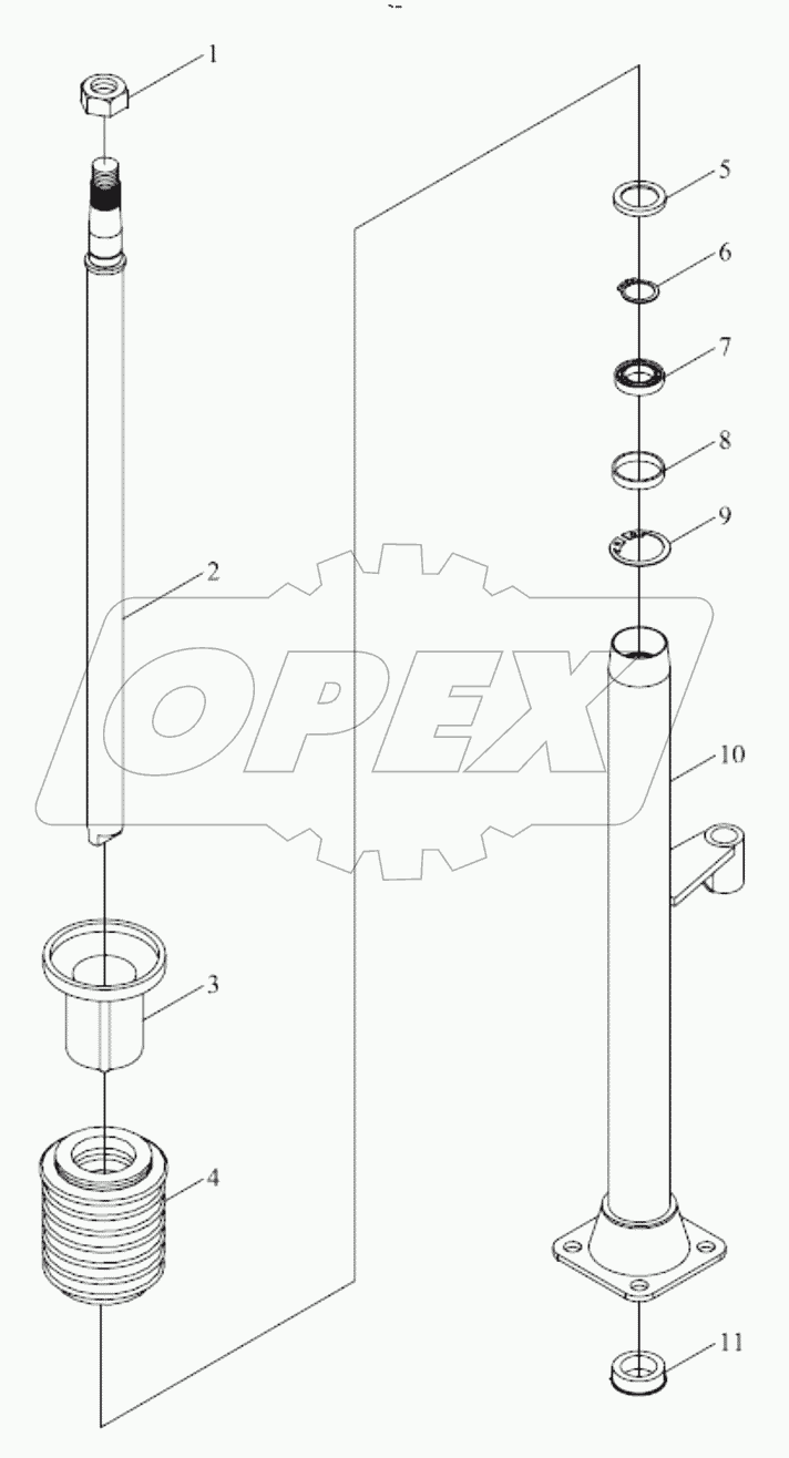  TE250.403B STEERING PIPE COLUMN ASSEMBLY