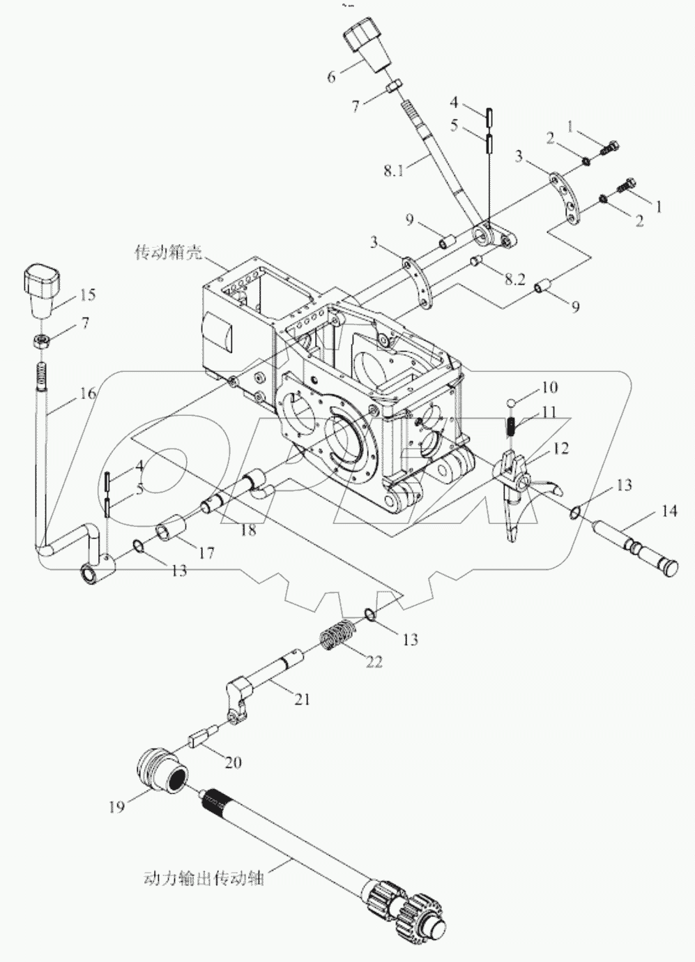  TE250.413B PTO CONTROL MECHANISM ASSEMBLY