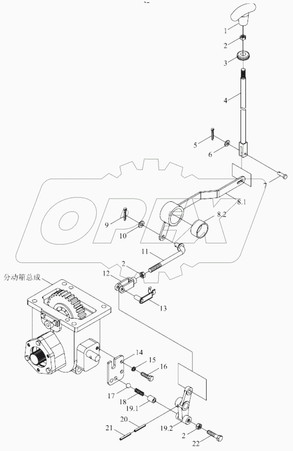  TE254.423A TRANSFER CASE CONTROL ASSEMBLY