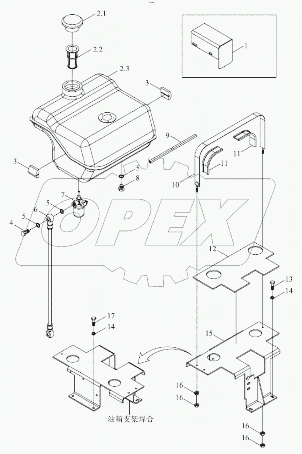  TE300.50E 50 FUEL TANK ASSEMBLY