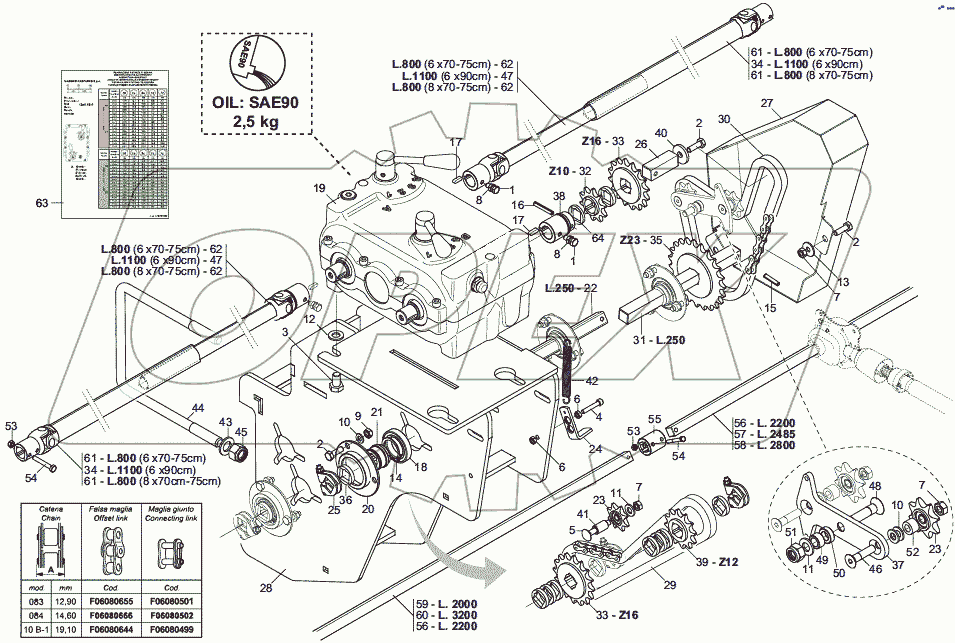  TRANSMISSION OF SEEDING ELEMENTS