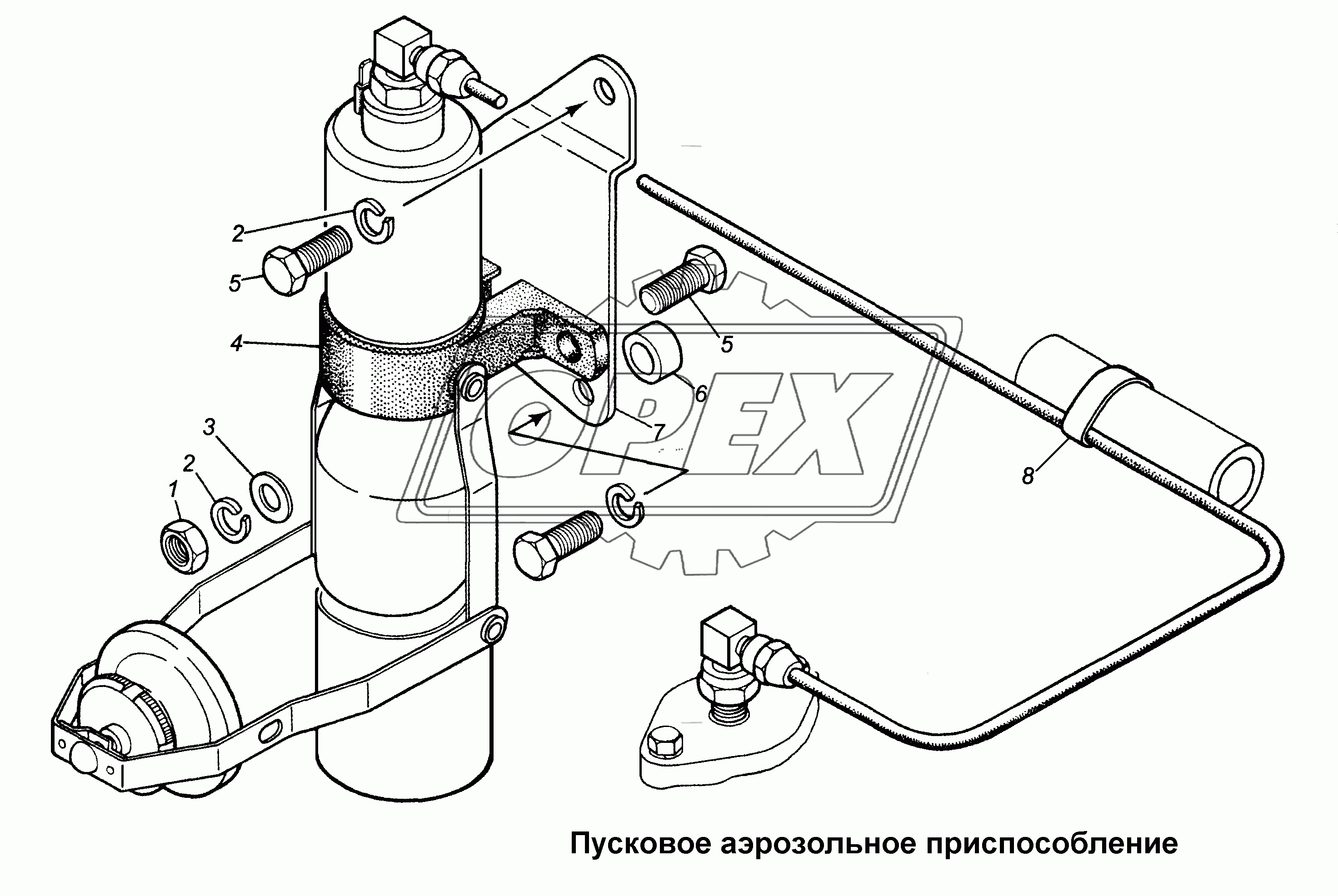 Пусковое аэрозольное приспособление