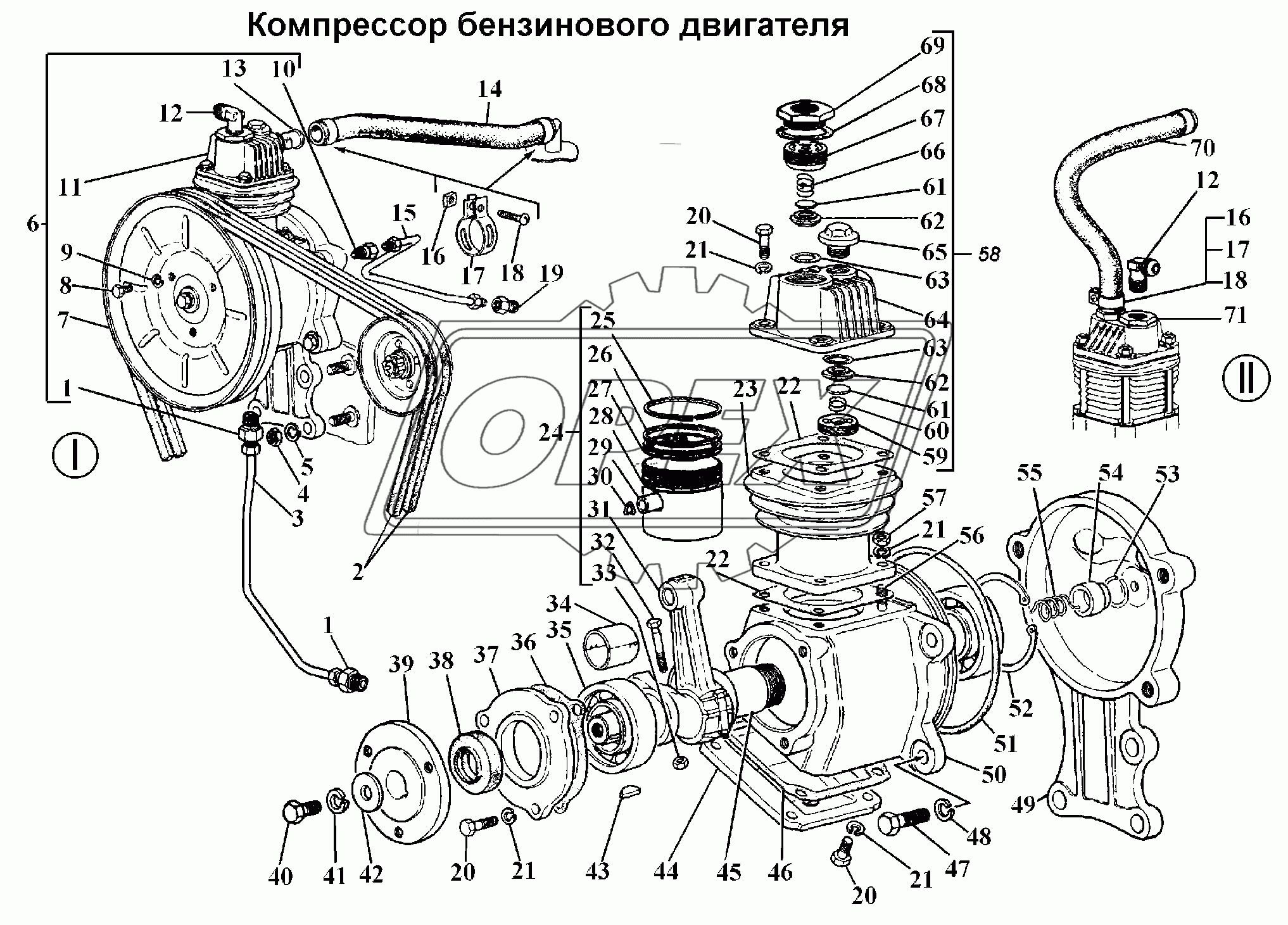 Компрессор бензинового двигателя