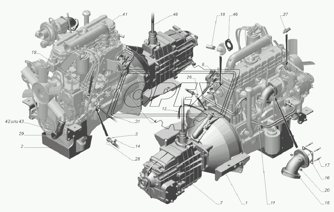 33081-1000250-50. Двигатель полностью укомплектованный