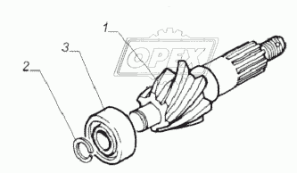 3306-2402016. Шестерня ведущая главной передачи с подшипником