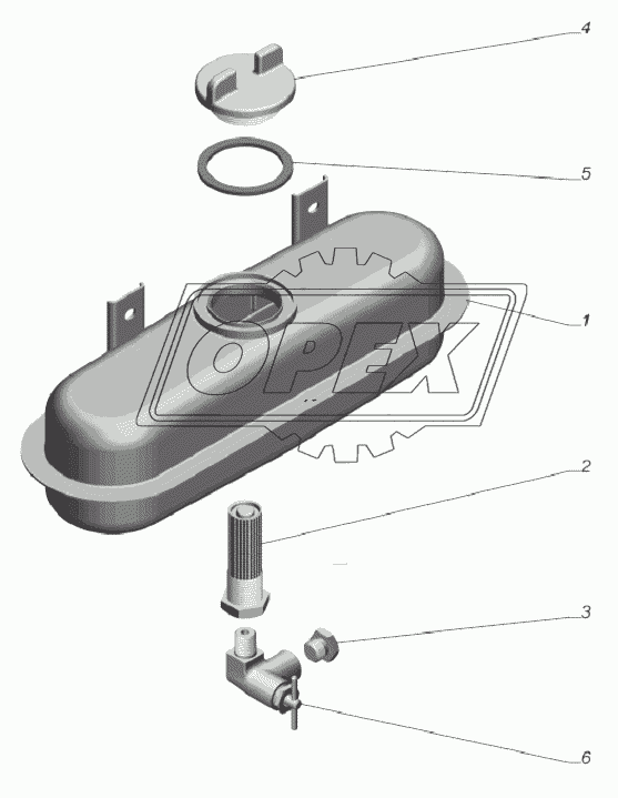 33081-1015450. Бачок топливный с пробкой