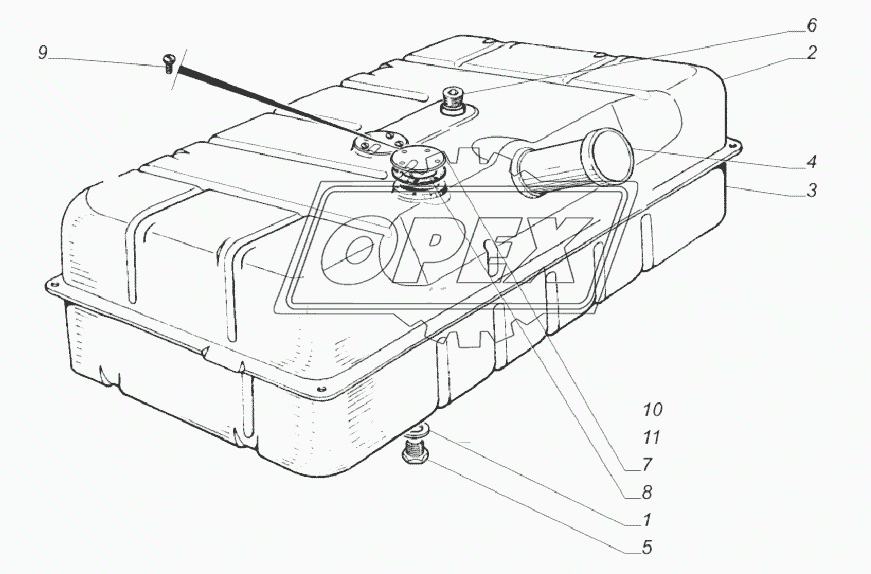 33104-1101010. Бак топливный