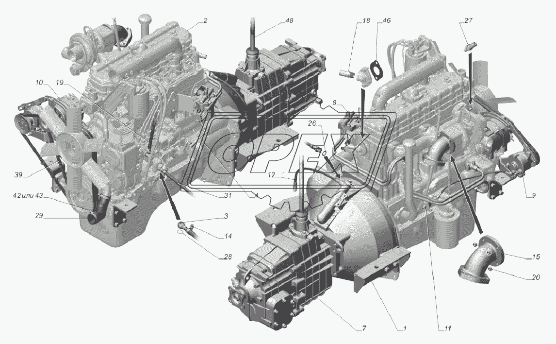 33081-1000252-40. Двигатель полностью укомплектованный