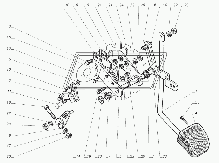 33081-1108008. Педаль акселератора