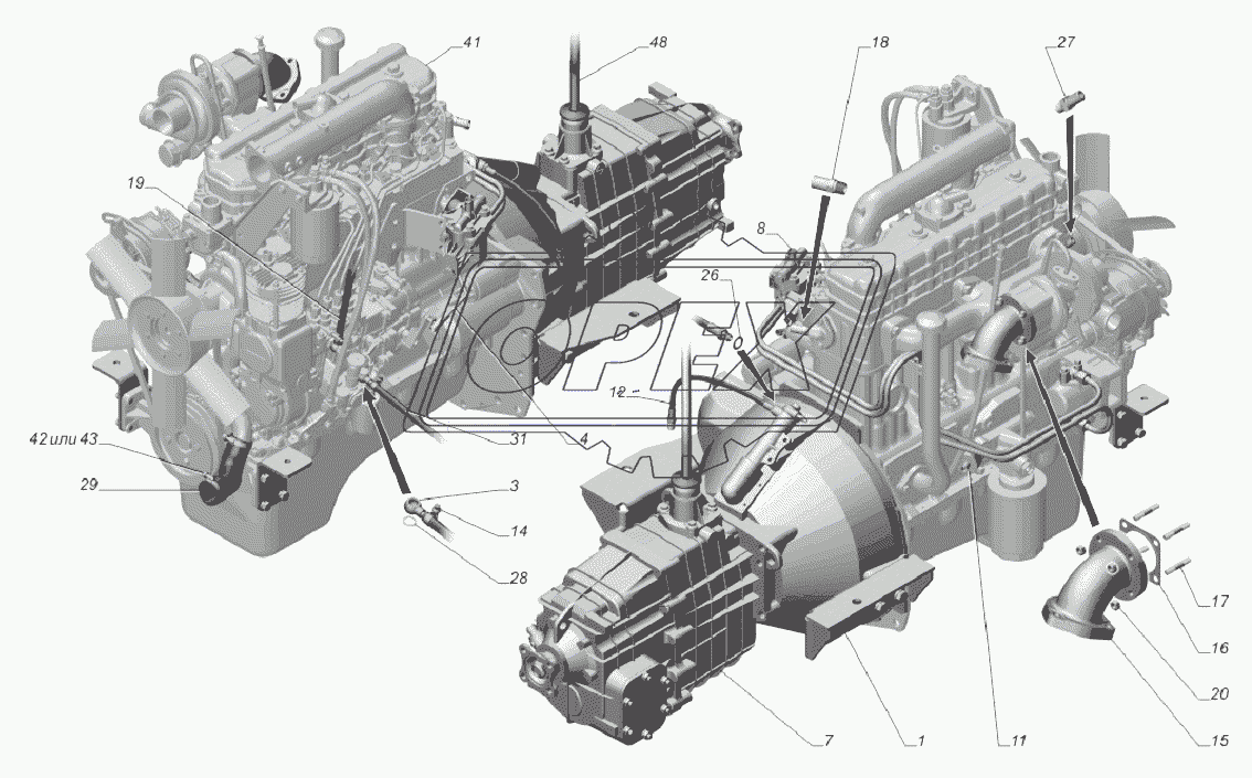 33081-1000252-50. Двигатель полностью укомплектованный