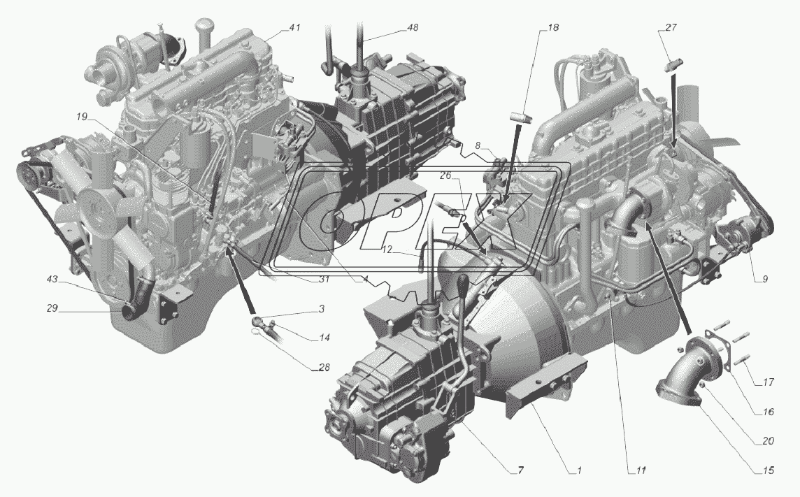 33081-1000252-100. Двигатель полностью укомплектованный