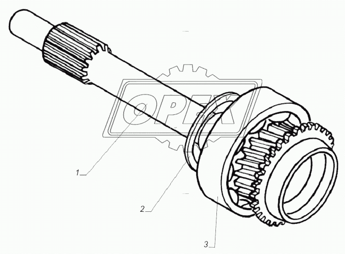 3309-1701023. Вал первичный коробки передач