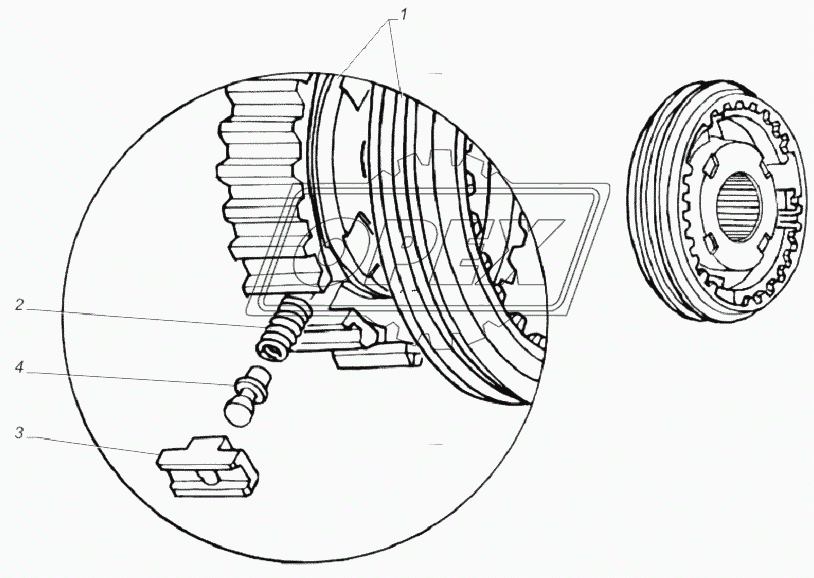 3309-1701121. Синхронизатор 4 и 5 передач