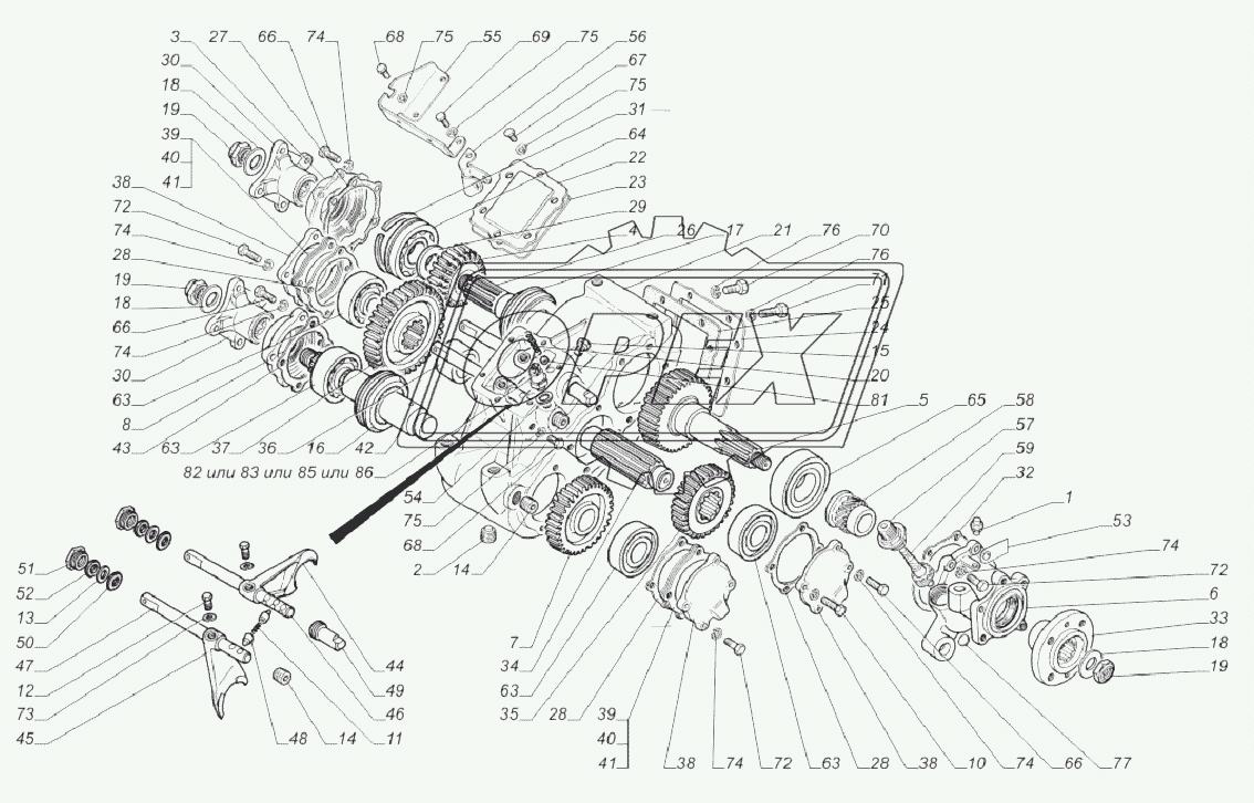 33081-1800013-50. Коробка раздаточная