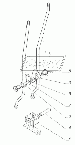 33097-1803008. Кронштейн рычагов переключения раздаточной коробки