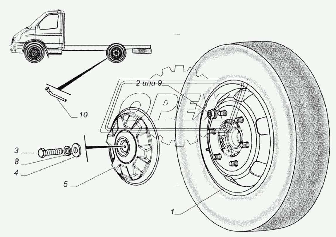 Установка колес ГАЗ-33104 