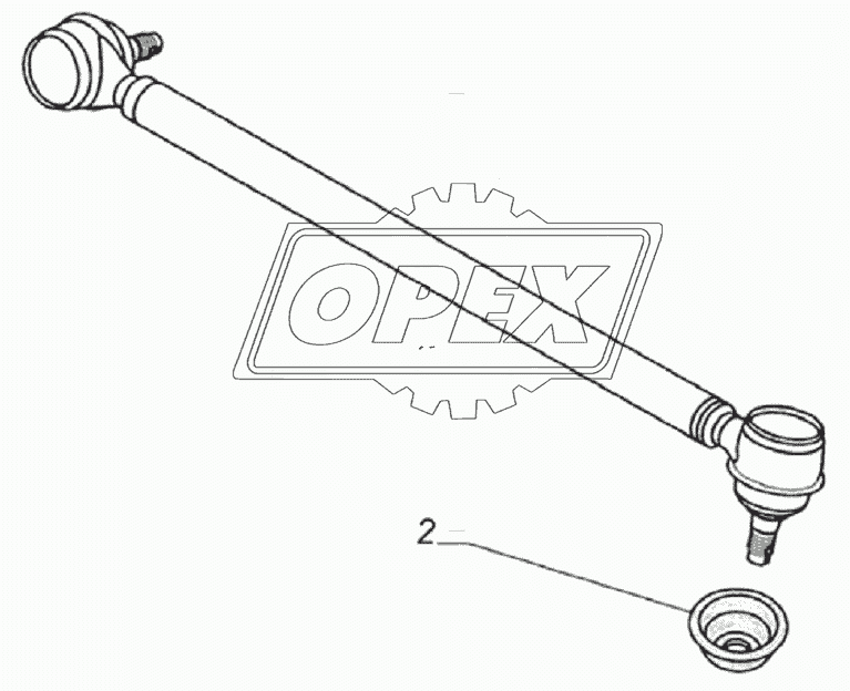 Тяга продольная рулевая 33104-3414012-02
