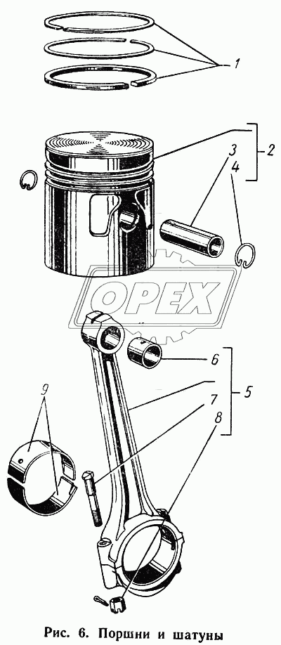 Поршни и шатуны