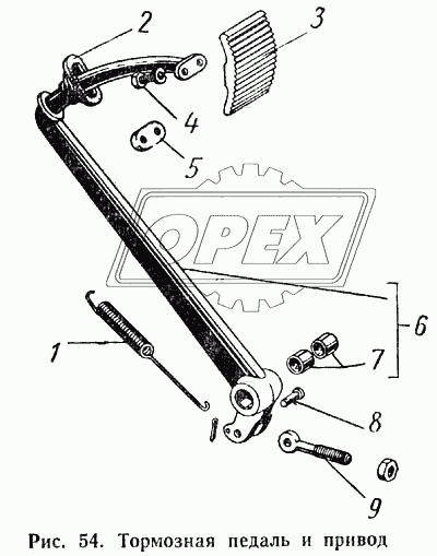 Тормозная педаль и привод