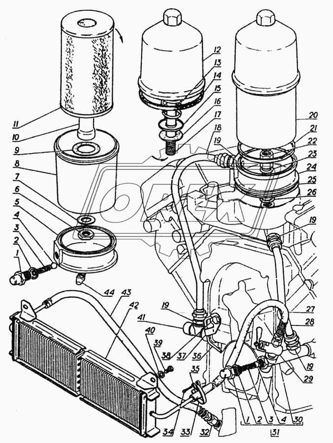 Масляный радиатор и фильтр масляный