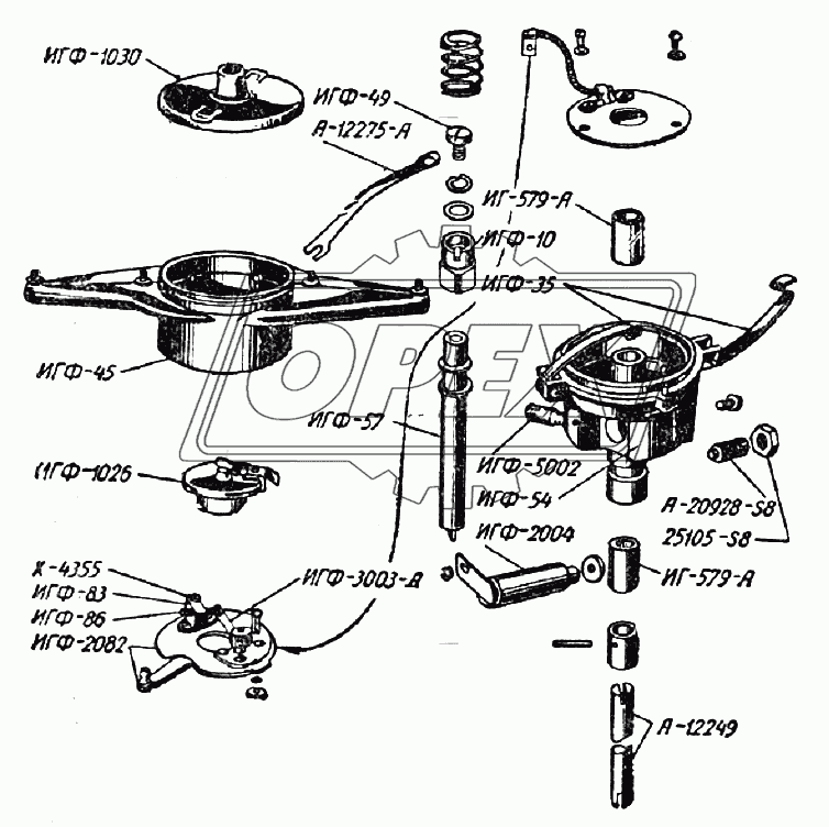 Распределитель, свечи запальные