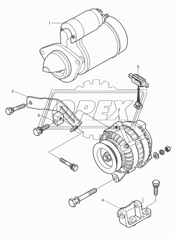 Starter and alternator assembly