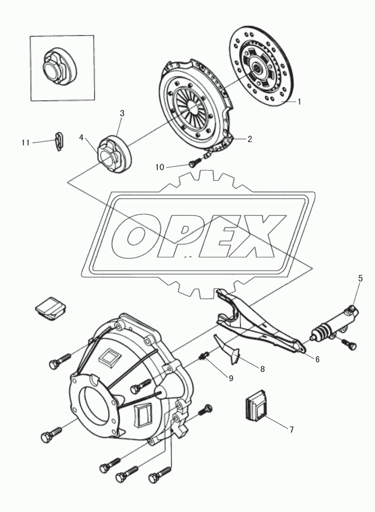 Clutch compiling assembly