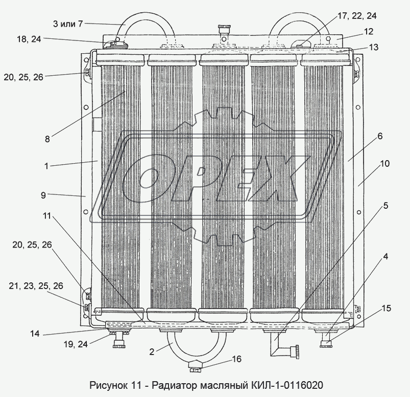КИЛ-1-0116020 Радиатор масляный