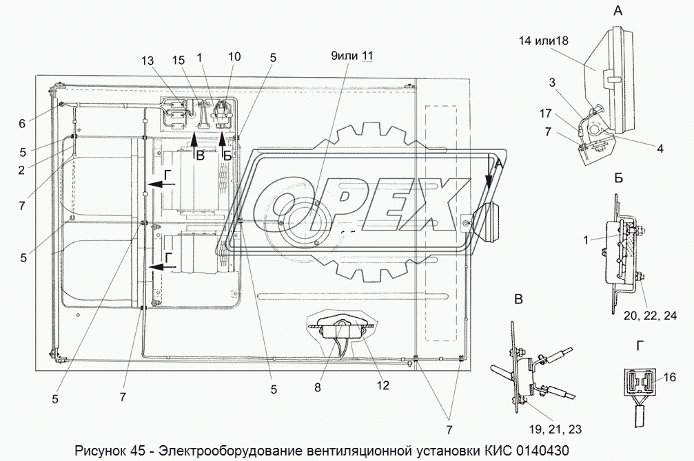 КИС 0140430 Электрооборудование вентустановки