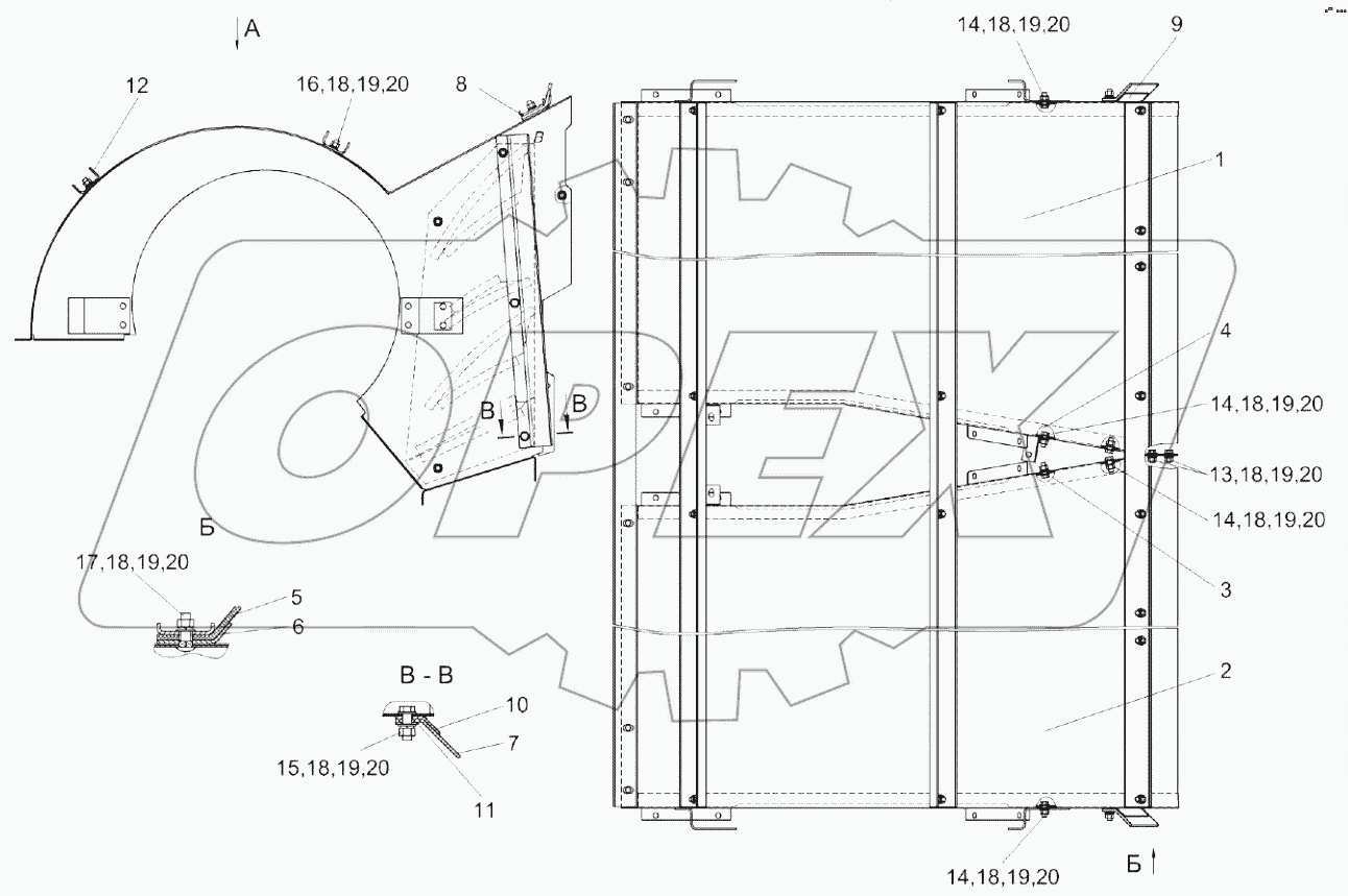 Кожух сдвоенный КЗК-10-0217100