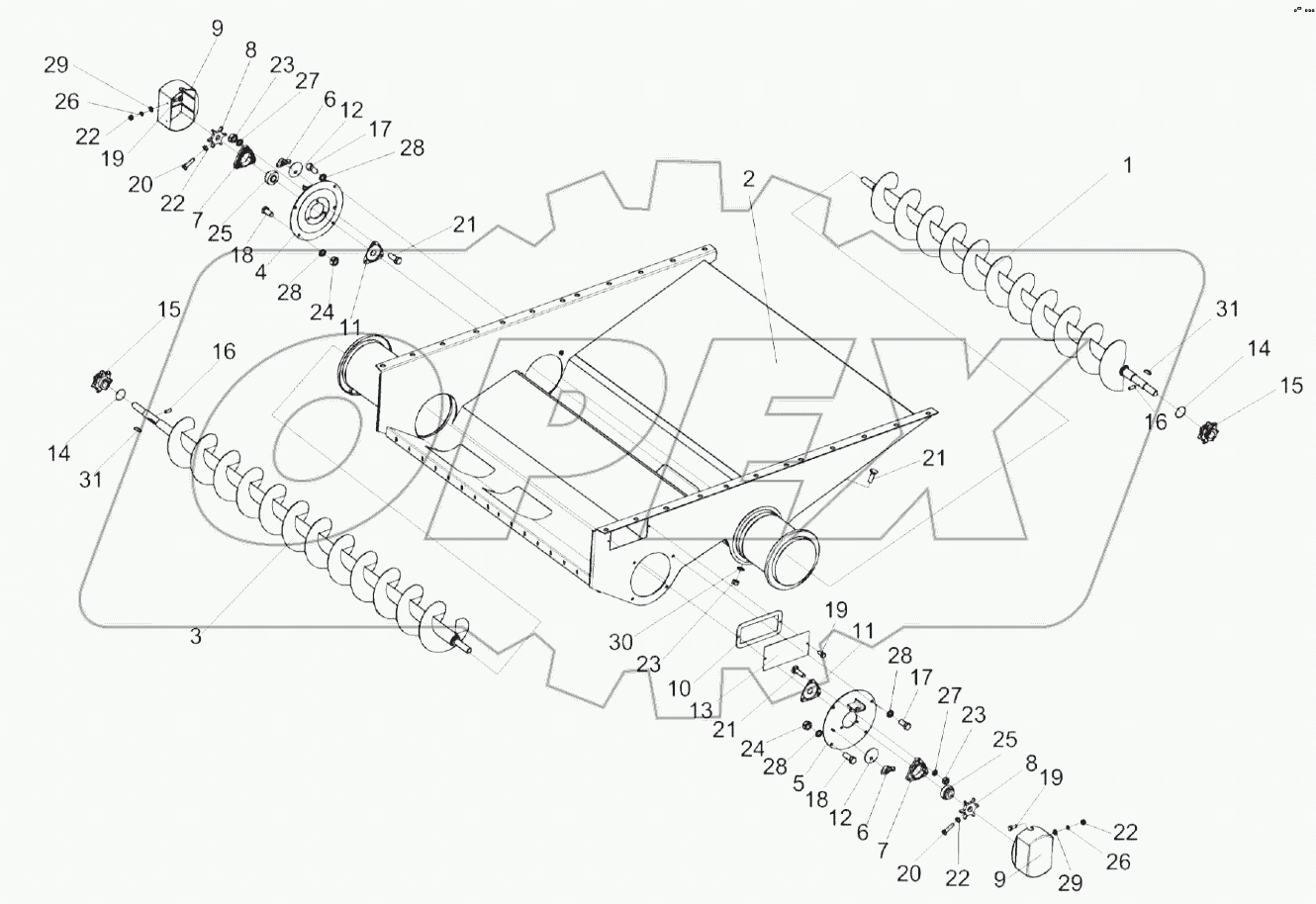 Блок шнеков КЗК-10-0218010А