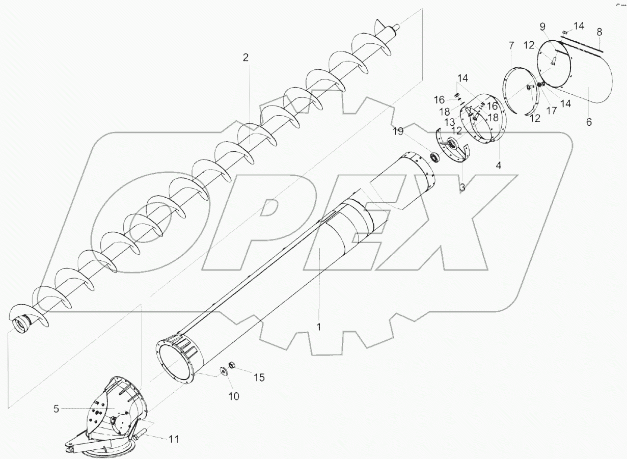 Шнек с отводом КЗК-12-0206000Б
