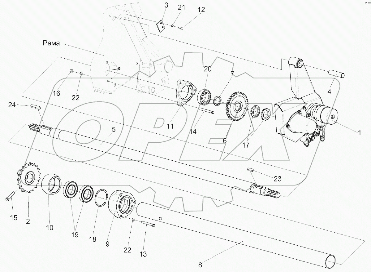Установка вала КЗК-12-1800611