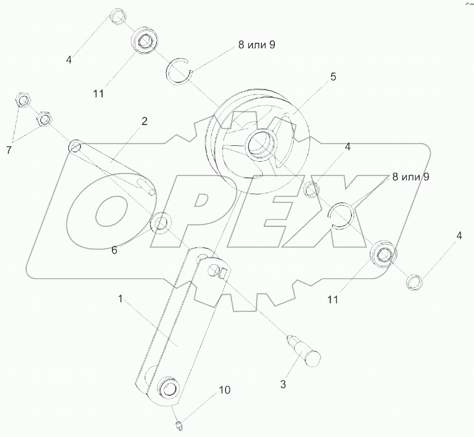 Рычаг КЗК-12-0221110