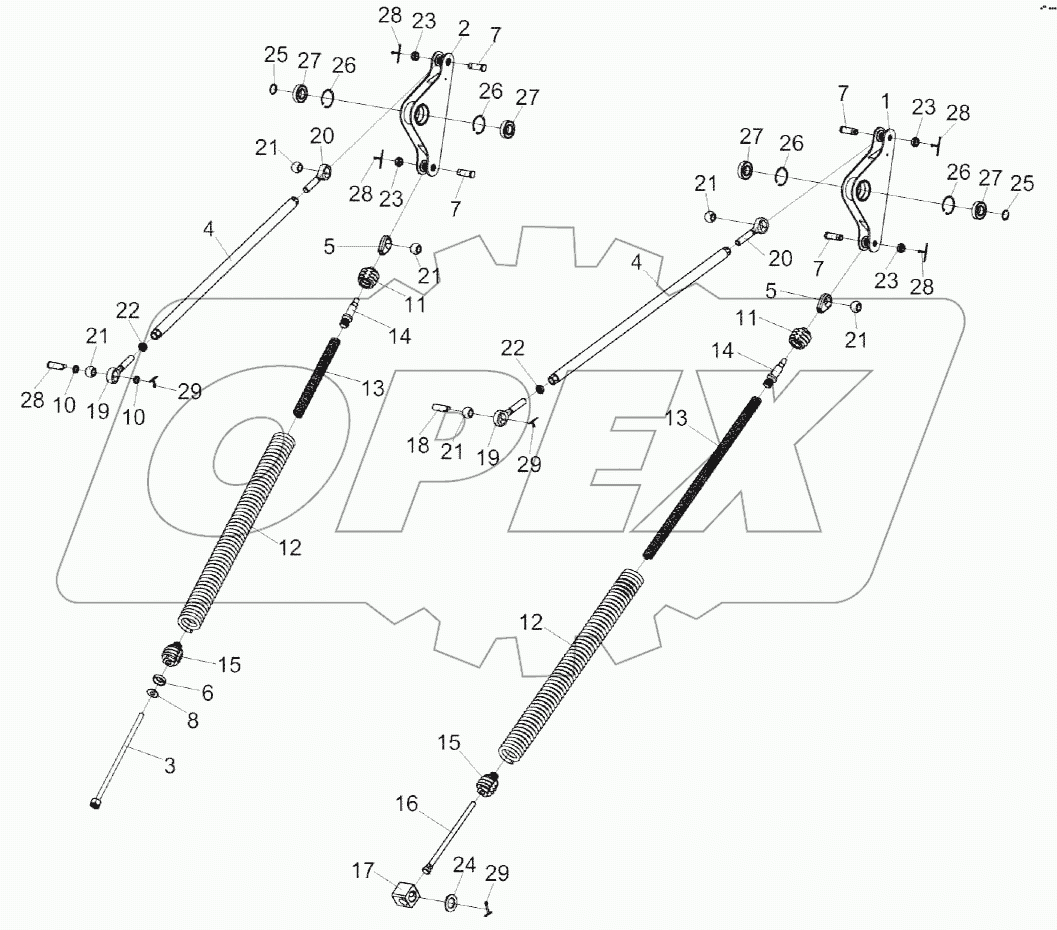 Механизм продольного копирования КЗК-12А-1-1805000