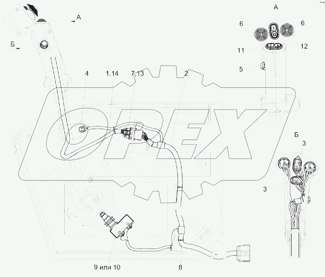 Электрооборудование блока управления КЗК-12-0119890А