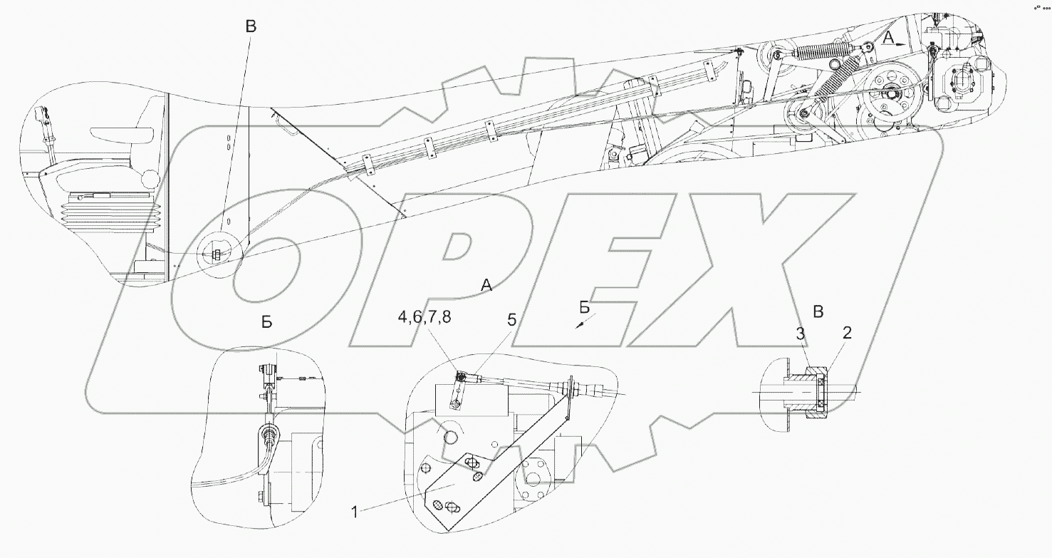 Установка троса ГСТ КЗК-12-0119620В