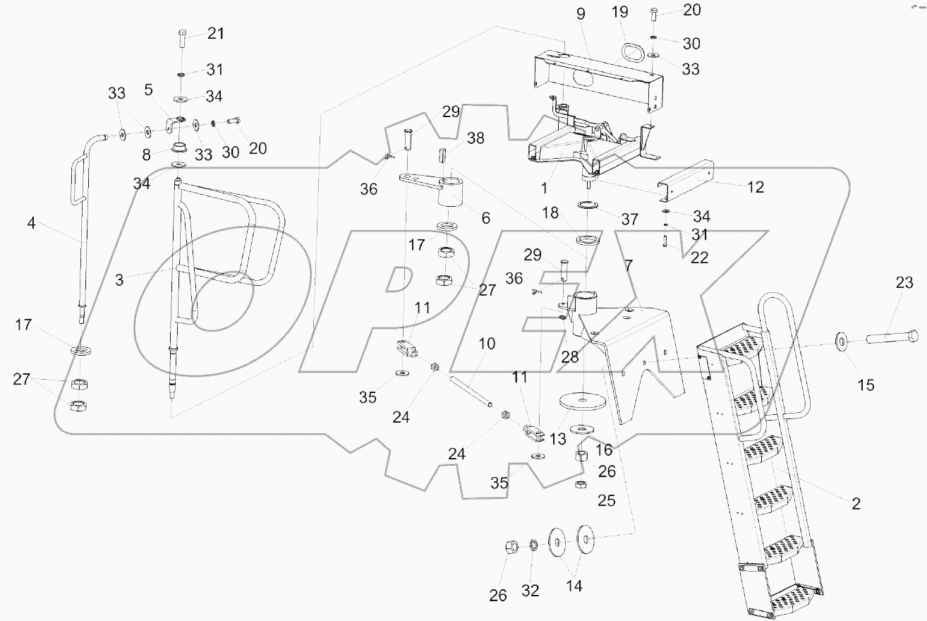 Установка трапа КЗК-12-0117000А
