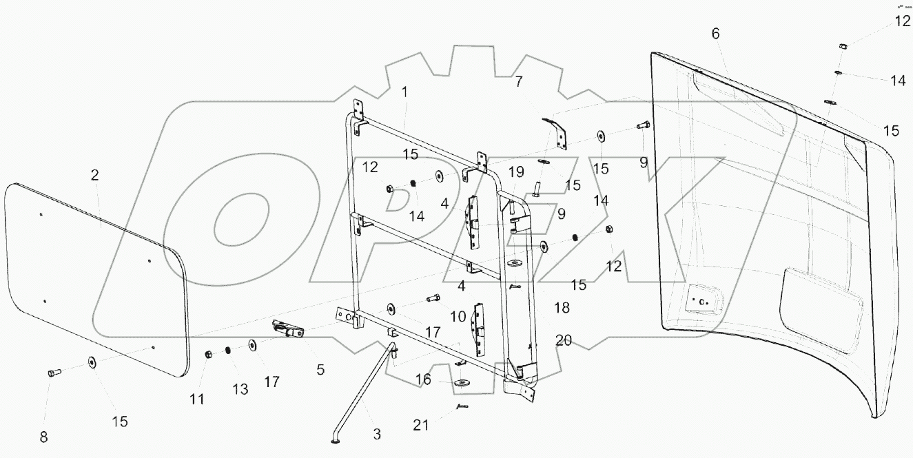 Капот КЗК-12А-1-0228020А