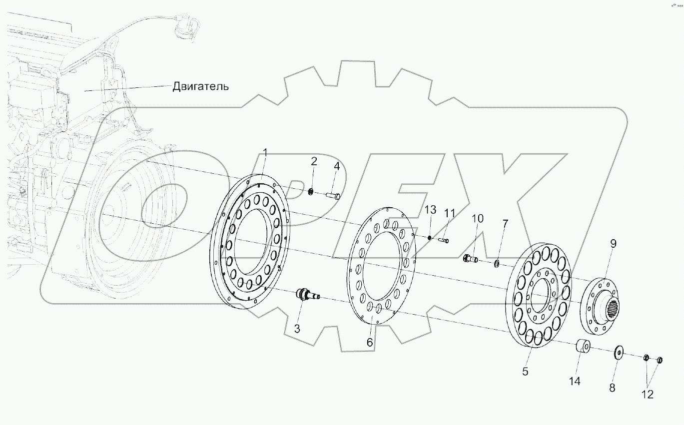 Установка муфты КЗК-12А-10-1-0106020