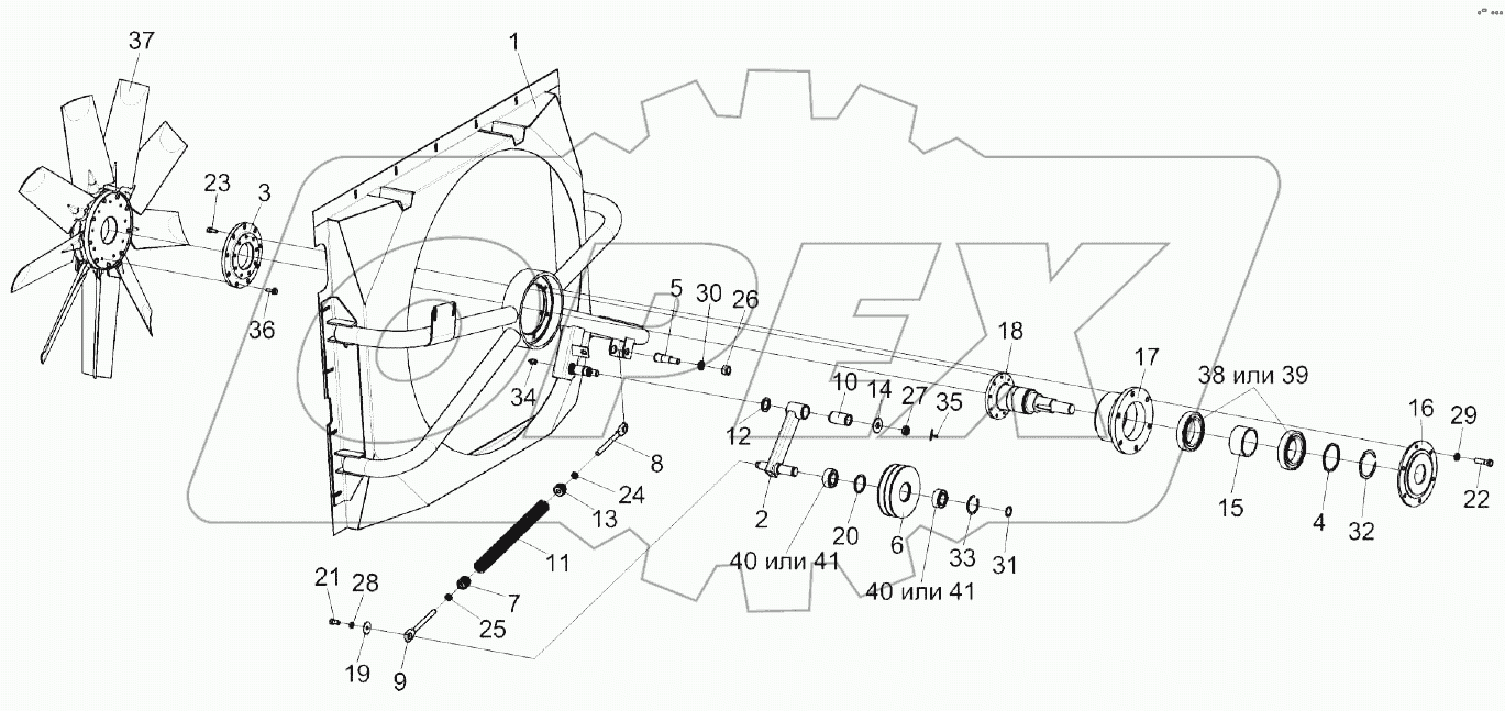 Установка вентилятора КЗК-12-5-0106200