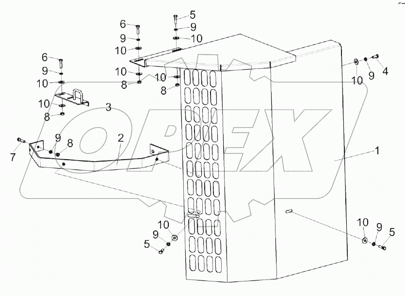 Установка ограждения КЗК-12-3-0106330Г